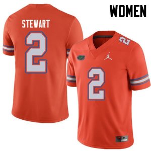 Women's Florida Gators #2 Brad Stewart NCAA Jordan Brand Orange Authentic Stitched College Football Jersey TDW2762RT